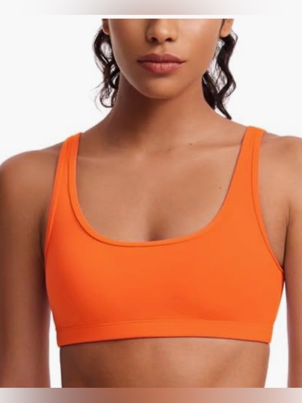 CRZ YOGA NWT Butterluxe Mini Sports Bra Neon Orange Size Small